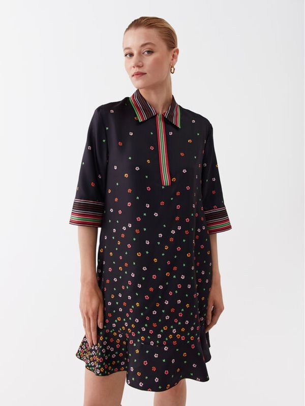 Red Valentino Red Valentino Ежедневна рокля 2R3VAGU5 Черен Relaxed Fit