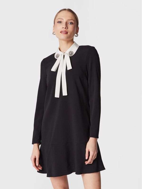 Red Valentino Red Valentino Коктейлна рокля 1R0VAGF53TG Черен Regular Fit