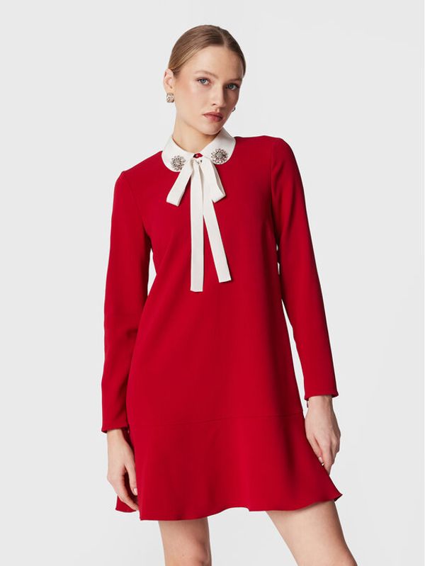 Red Valentino Red Valentino Коктейлна рокля 1R0VAGF53TG Червен Regular Fit