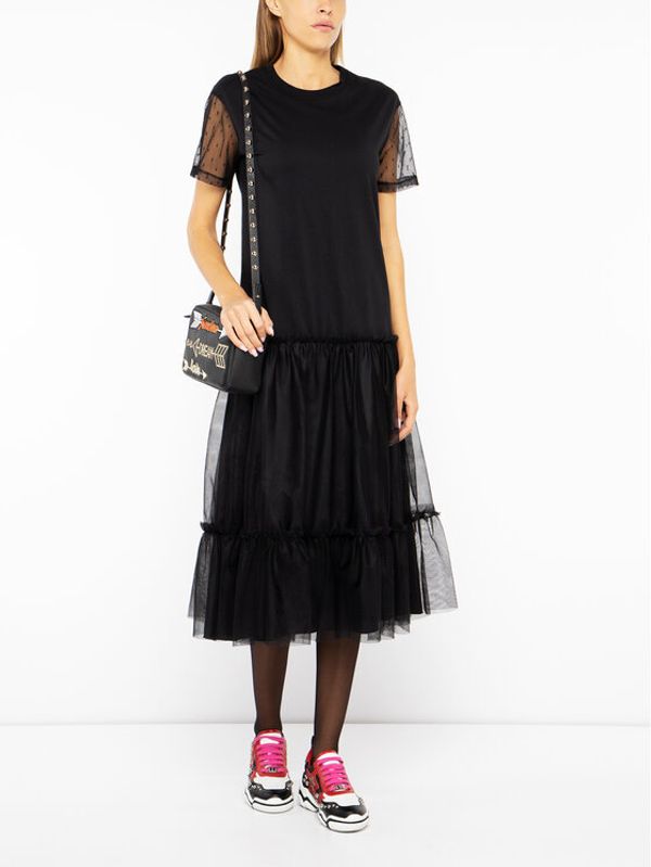 Red Valentino Red Valentino Коктейлна рокля SR3MJ01U Черен Regular Fit