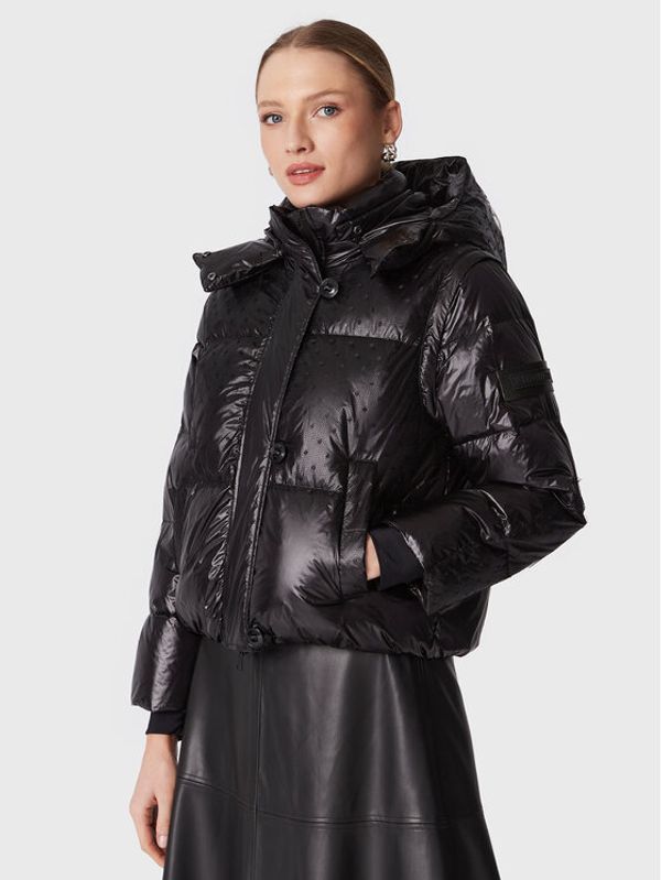 Red Valentino Red Valentino Пухено яке 1R0CN00G6MD Черен Regular Fit