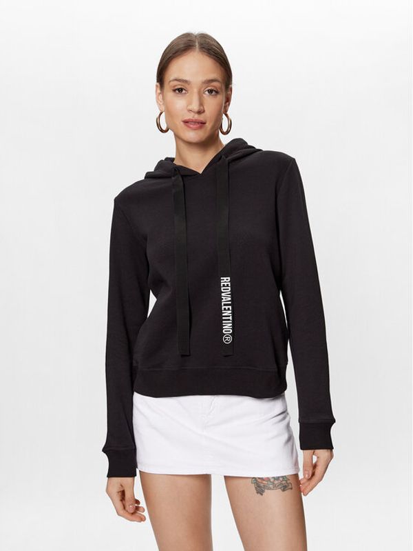 Red Valentino Red Valentino Суитшърт 1R0MF10U6P9 Черен Regular Fit