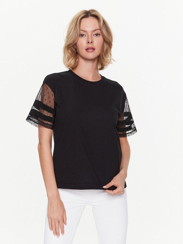 Red Valentino Red Valentino Тишърт 2R3MG15E6R0 Черен Regular Fit