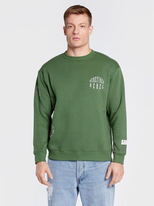 Redefined Rebel Redefined Rebel Суитшърт Younes 223010 Зелен Regular Fit