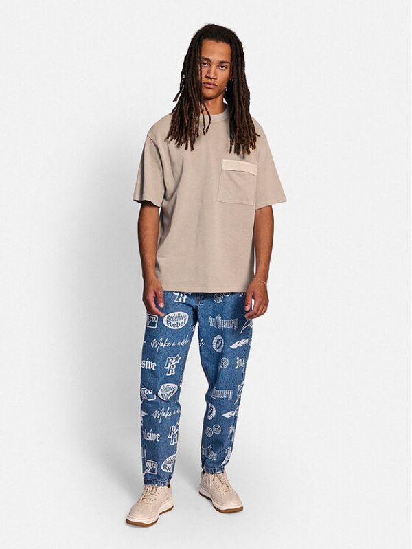 Redefined Rebel Redefined Rebel Тишърт Aiden 221043 Бежов Boxy Fit