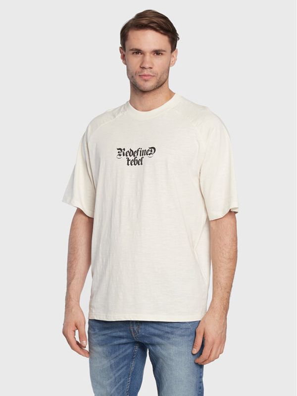 Redefined Rebel Redefined Rebel Тишърт Marcel 211158 Екрю Regular Fit