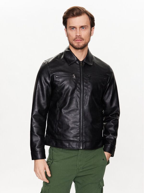 Redefined Rebel Redefined Rebel Яке от имитация на кожа Stefan 195053 Черен Regular Fit