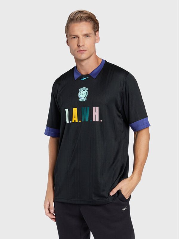 Reebok Classic Reebok Тениска от техническо трико Classics Football HI4578 Черен Relaxed Fit