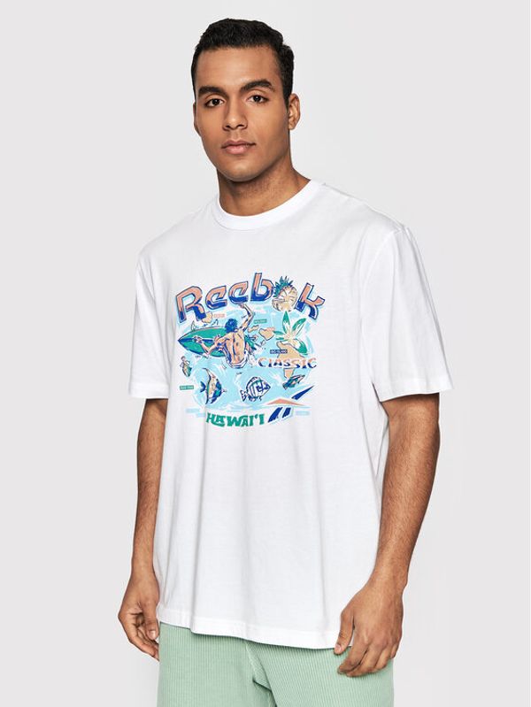 Reebok Classic Reebok Тишърт Classics Destination HB1195 Бял Loose Fit