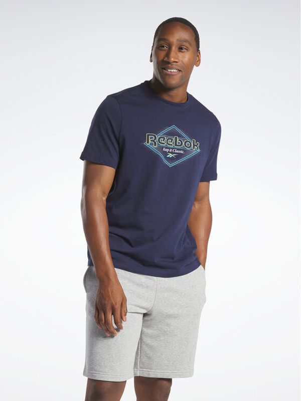 Reebok Classic Reebok Тишърт Graphic Series HS4886 Тъмносин Regular Fit