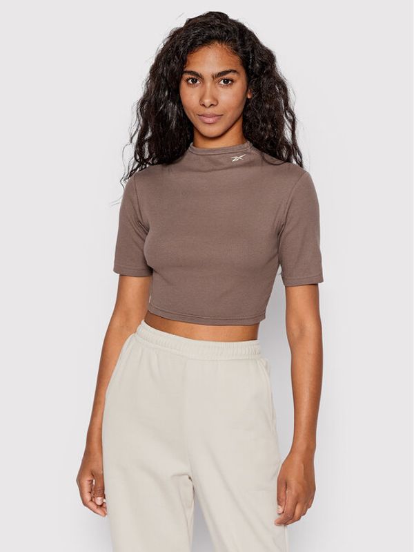 Reebok Classic Reebok Тишърт HN6645 Кафяв Slim Fit