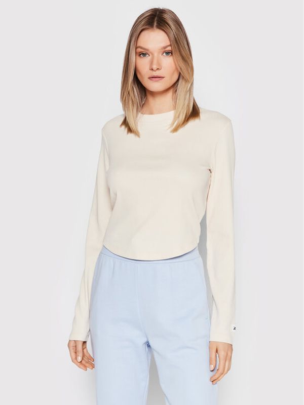 Reebok Reebok Блуза Classics Natural Dye Wrap HK4944 Бежов Slim Fit