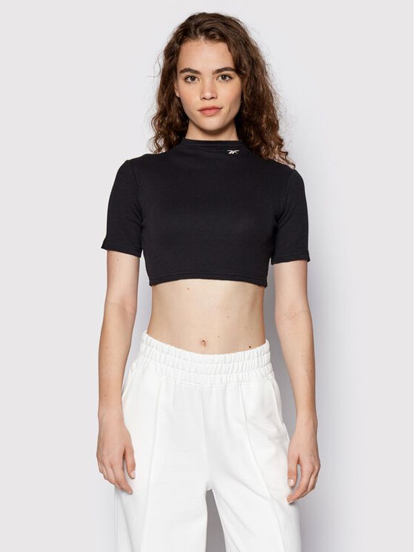 Reebok Reebok Блуза HG1165 Черен Slim Fit