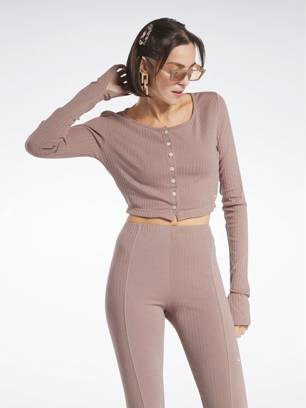 Reebok Reebok Блуза Reebok Classics Long-Sleeve Top HS0380 Кафяв