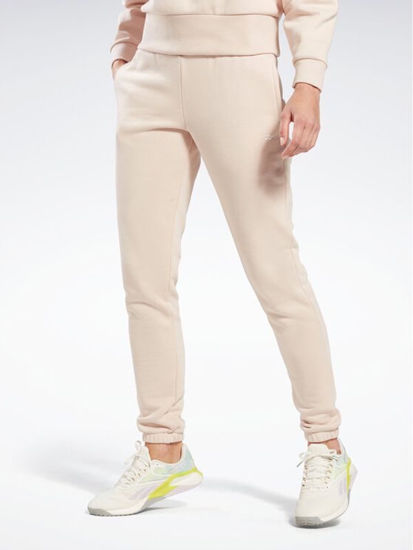 Reebok Reebok Долнище анцуг Fleece IC3502 Бежов Slim Fit