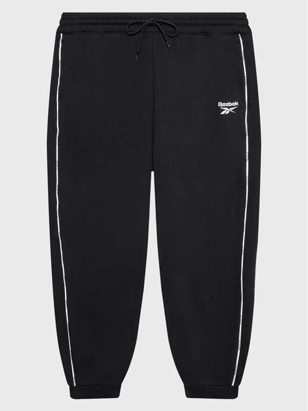 Reebok Reebok Долнище анцуг Piping Pack HN4366 Черен Regular Fit