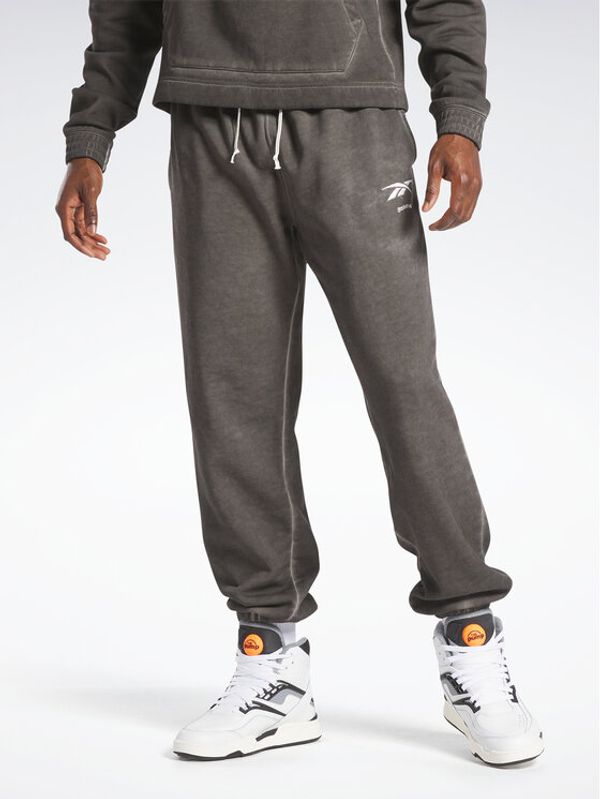 Reebok Reebok Долнище анцуг Reebok Basketball Court Top Bi-Dye Fleece Joggers IA2417 Черен Regular Fit