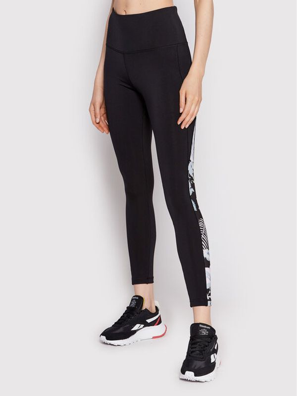 Reebok Reebok Клин Yoga Floral HG3387 Черен Tight Fit