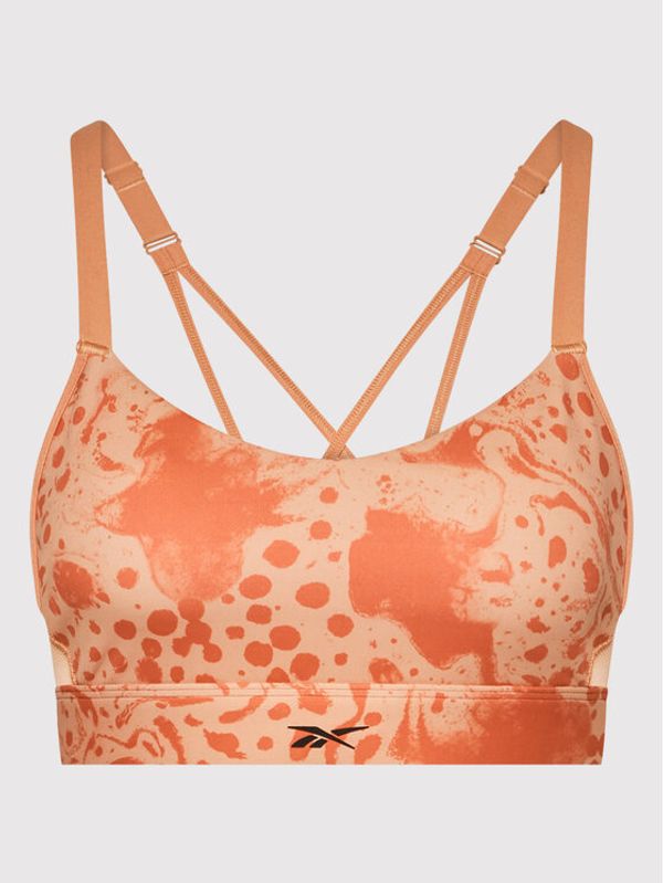 Reebok Reebok Спортен сутиен Lux Modern Safari Print H51830 Оранжев