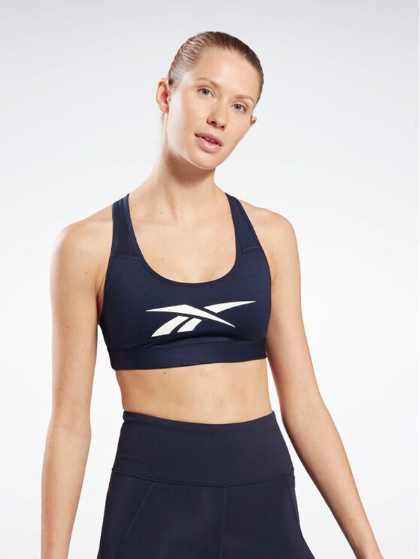 Reebok Reebok Спортен сутиен Lux Strappy Allover Print HS7770 Тъмносин