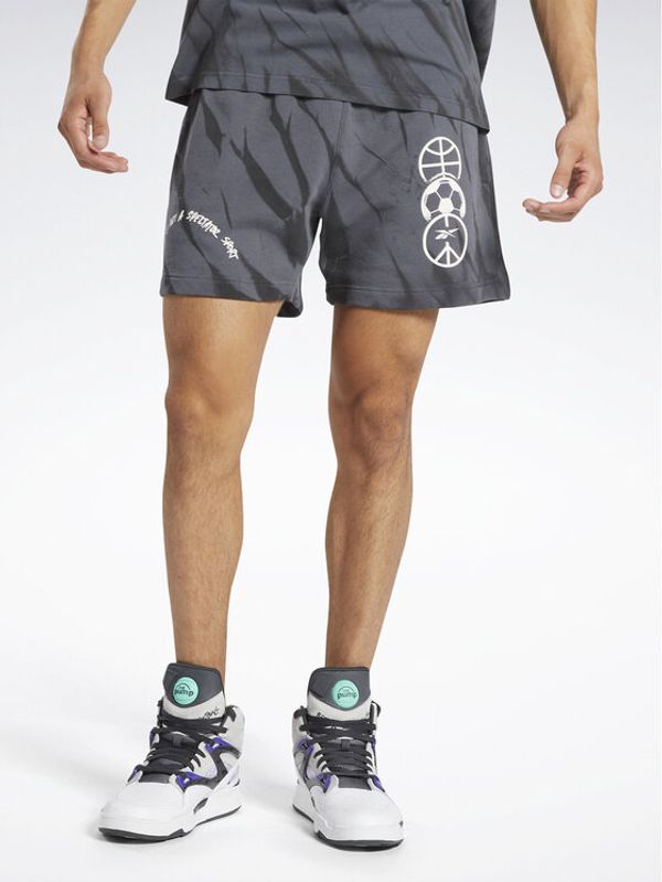 Reebok Reebok Спортни шорти Classics Block Party Shorts HS9179 Сив