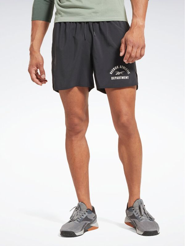 Reebok Reebok Спортни шорти Training Graphic Woven Shorts HT3705 Черен