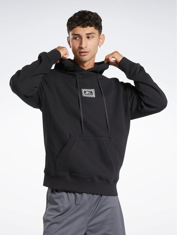 Reebok Reebok Суитшърт Basketball Heavyweight HU2015 Черен Relaxed Fit