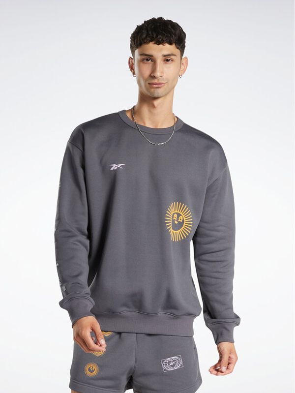 Reebok Reebok Суитшърт Classics Good Vibes Crew Sweatshirt HT6117 Сив