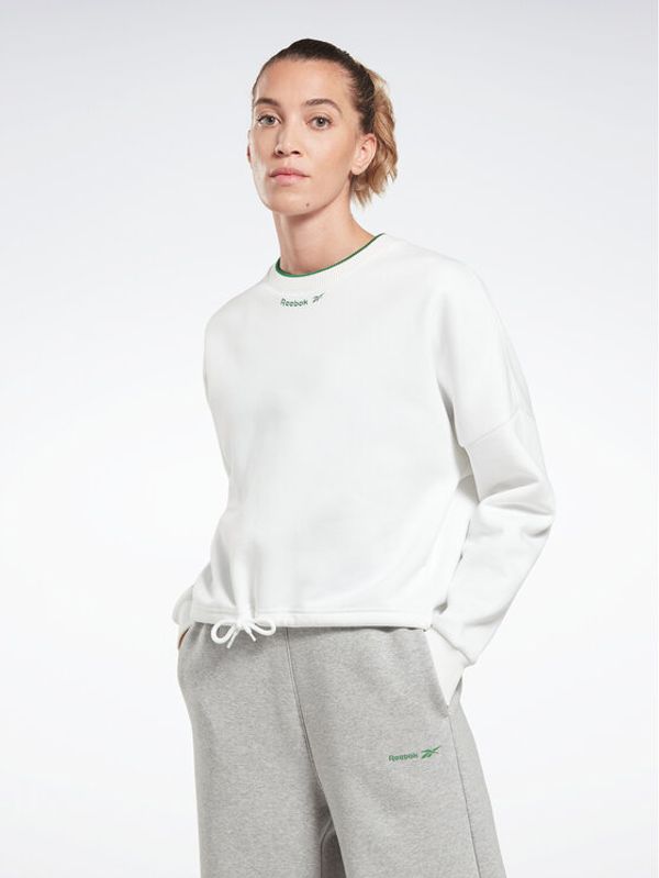 Reebok Reebok Суитшърт Identity HT6269 Бял Relaxed Fit