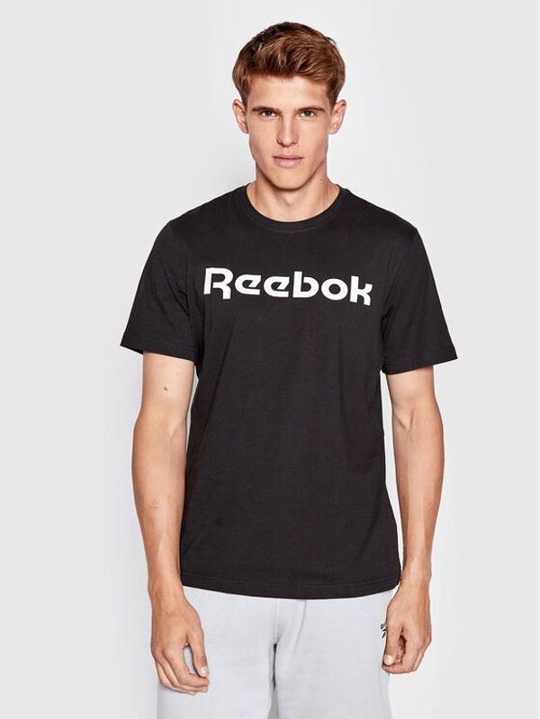 Reebok Reebok Тишърт Classic Graphic Series Linear Logo GJ0136 Черен Slim Fit