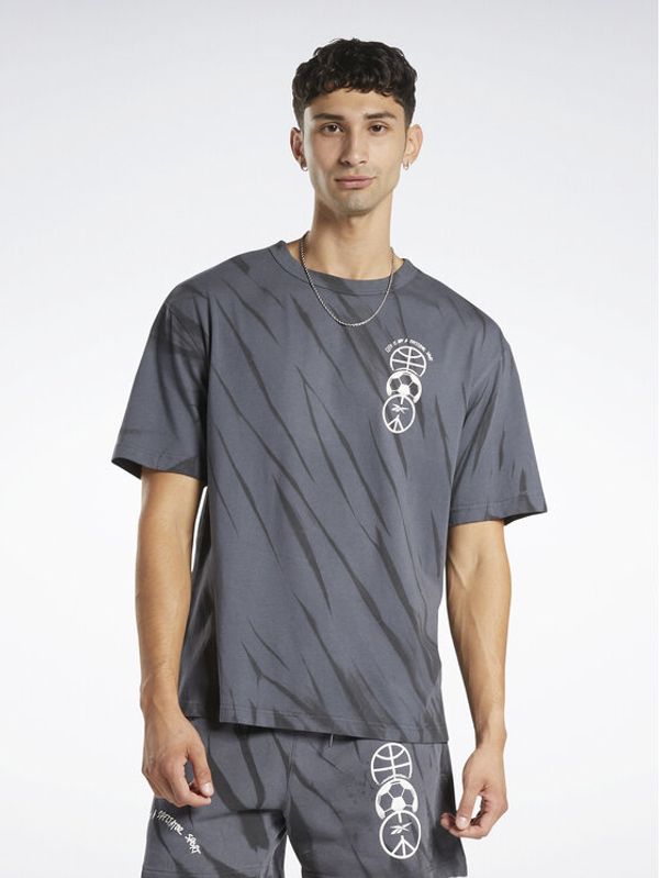 Reebok Reebok Тишърт Classics Block Party T-Shirt HS9190 Сив