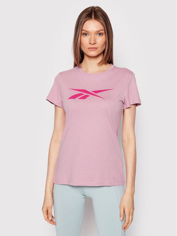 Reebok Reebok Тишърт Essentials Vector Graphic HK6982 Розов Regular Fit