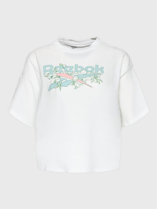 Reebok Reebok Тишърт Quirky HD0945 Бял Relaxed Fit