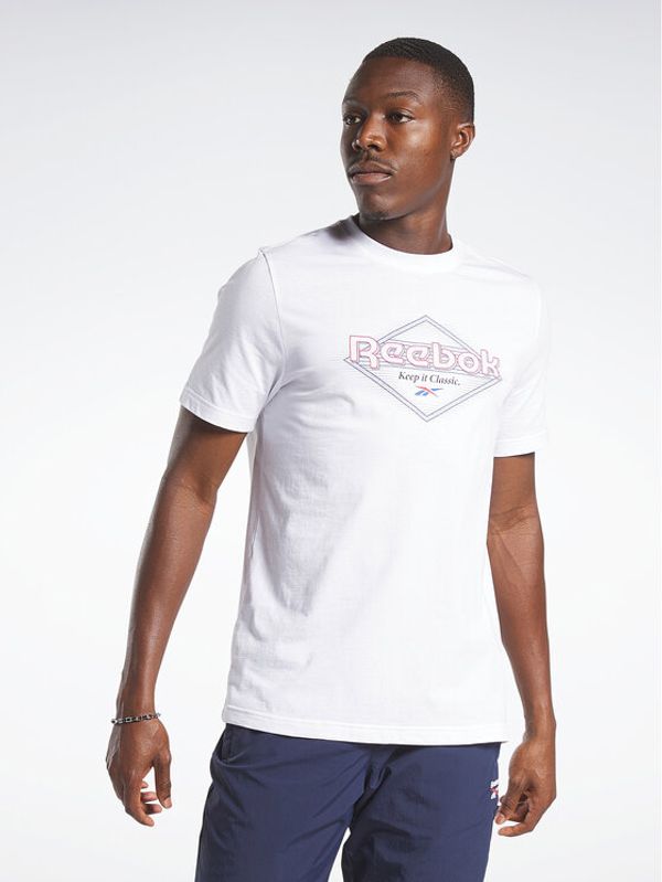 Reebok Reebok Тишърт Reebok Graphic Series T-Shirt HM6251 Бял Regular Fit