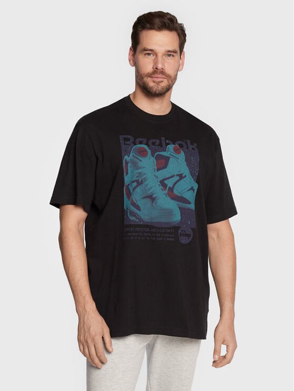 Reebok Reebok Тишърт Series Retro Pump HH8552 Черен Relaxed Fit