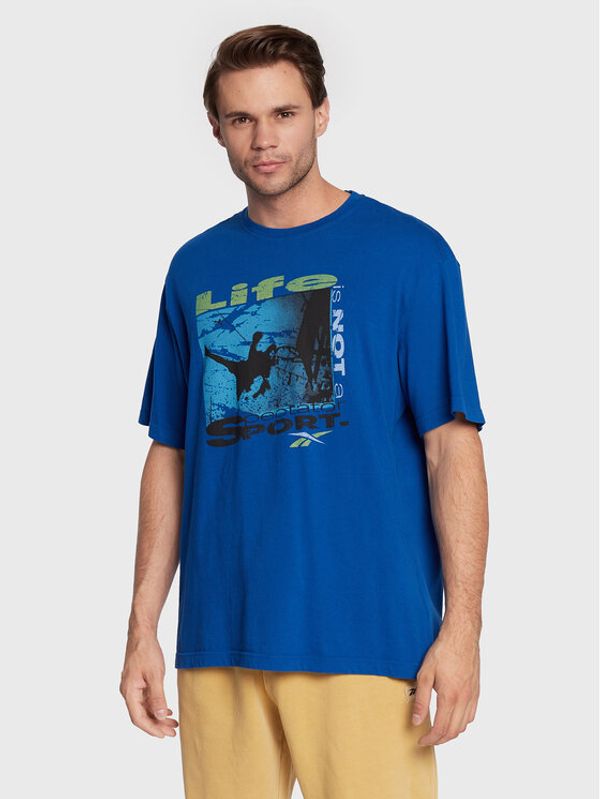 Reebok Reebok Тишърт Series Spectator Sport HH8553 Син Relaxed Fit