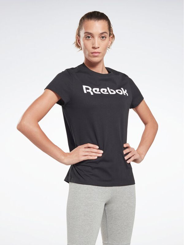 Reebok Reebok Тишърт Training Essentials Graphic HT6184 Черен Regular Fit