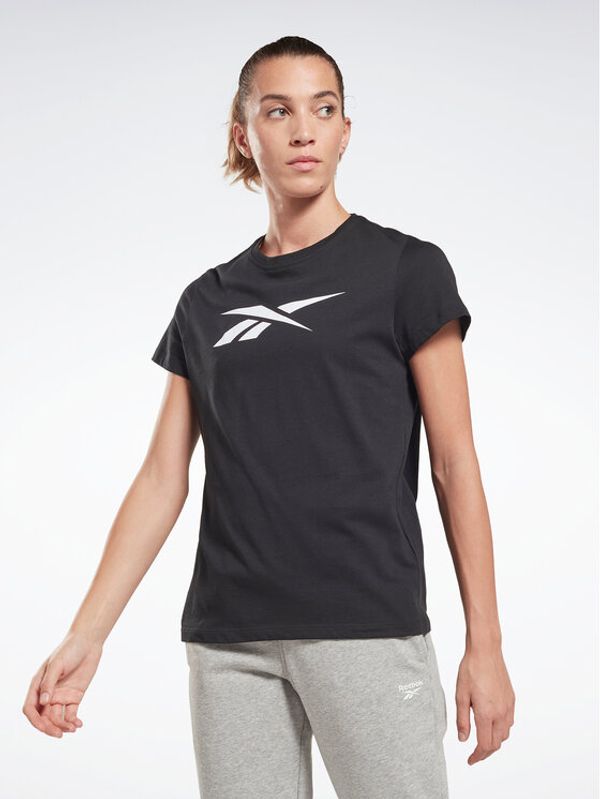 Reebok Reebok Тишърт Training Essentials Vector Graphic HT6187 Черен Regular Fit