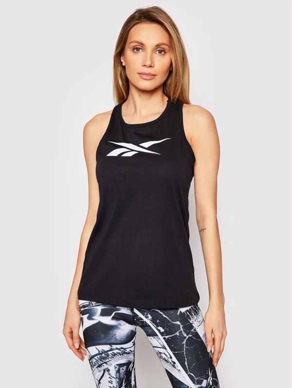 Reebok Reebok Топ Training Essentials Graphic FU2337 Черен Slim Fit