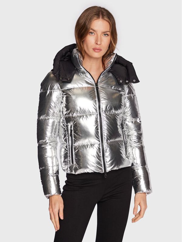 RefrigiWear RefrigiWear Пухено яке Maggy W12500 NY0188 Сребрист Slim Fit