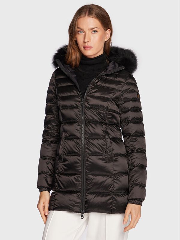 RefrigiWear RefrigiWear Пухено яке Mead W98101 RA0035 Черен Slim Fit