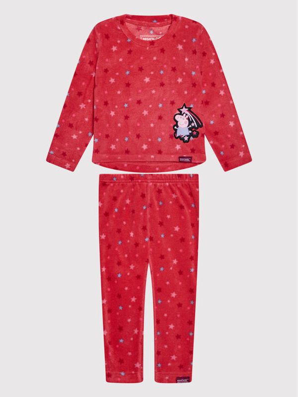 Regatta Regatta Комплект блуза и панталон Peppa Cosy RKU011 Червен Regular Fit