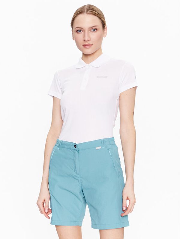 Regatta Regatta Тениска с яка и копчета Maverick RWT210 Бял Regular Fit