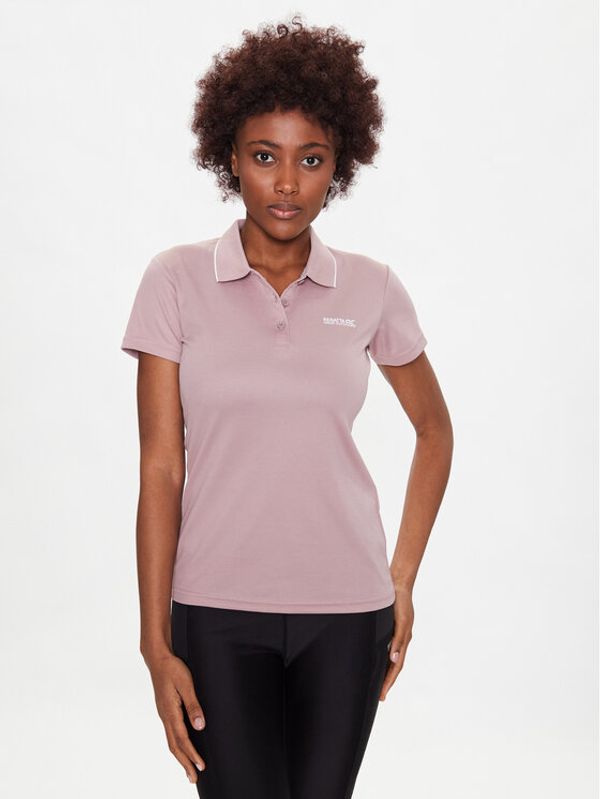 Regatta Regatta Тениска с яка и копчета Maverick RWT210 Розов Regular Fit