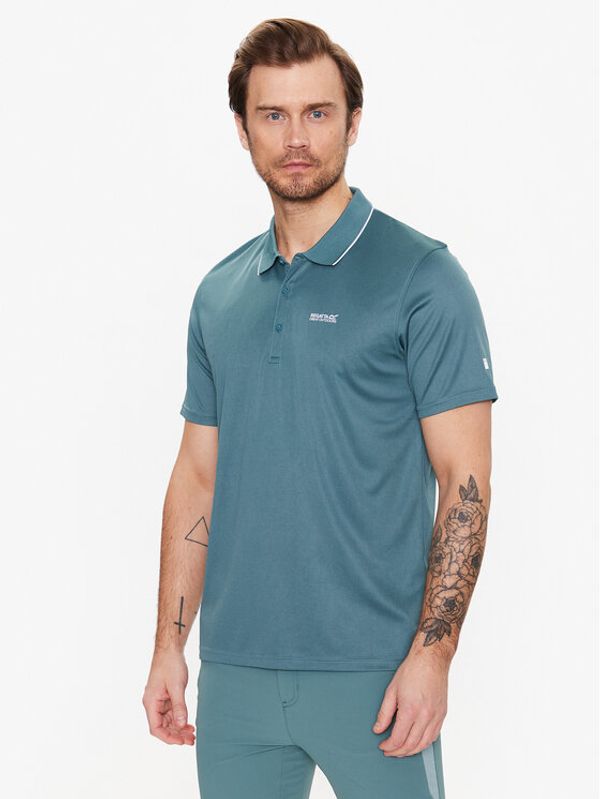 Regatta Regatta Тениска с яка и копчета Maverik V RMT221 Зелен Regular Fit