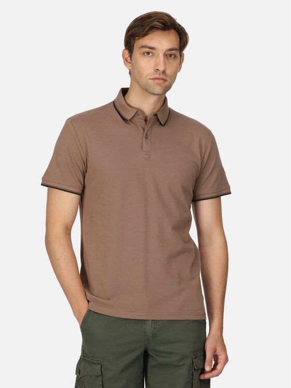 Regatta Regatta Тениска с яка и копчета Tadeo RMT248 Бежов Regular Fit