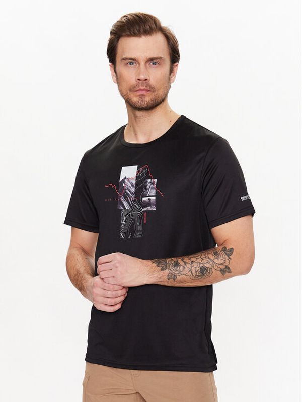 Regatta Regatta Тишърт Fingal VII RMT272 Черен Regular Fit