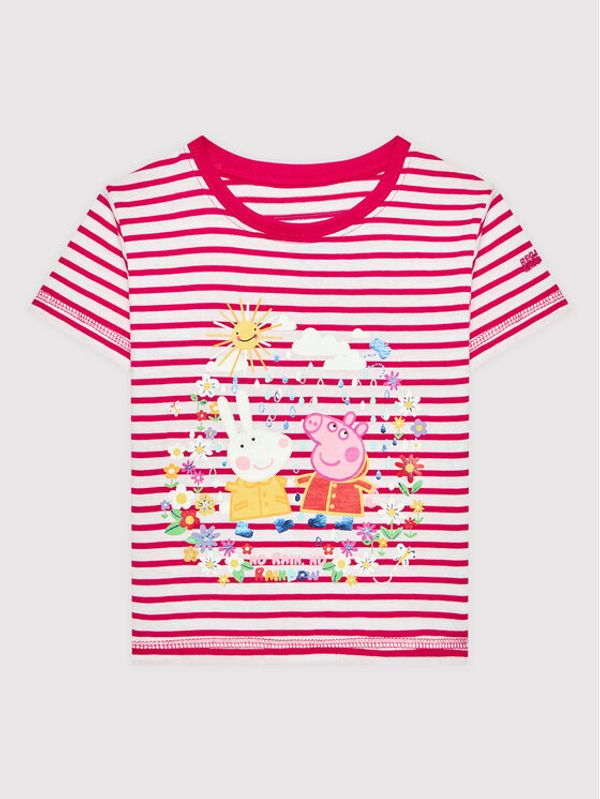 Regatta Regatta Тишърт Peppa Stripe RKT139 Розов Regular Fit