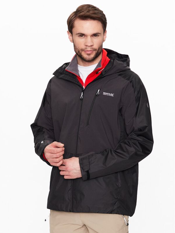 Regatta Regatta Яке за дъжд Highton Stretch II RMW357 Черен Regular Fit
