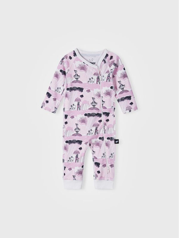 Reima Reima Бебешки гащеризон без стъпала MOOMIN 5200072A Розов Regular Fit